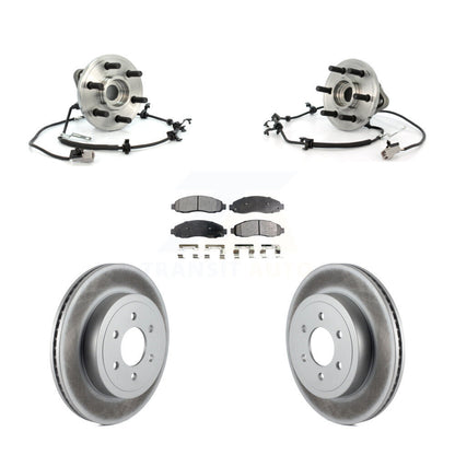 Hub Bearing Coat Brake Rotor Pad Front Kit For Dodge Dakota 4WD with 4-Wheel ABS