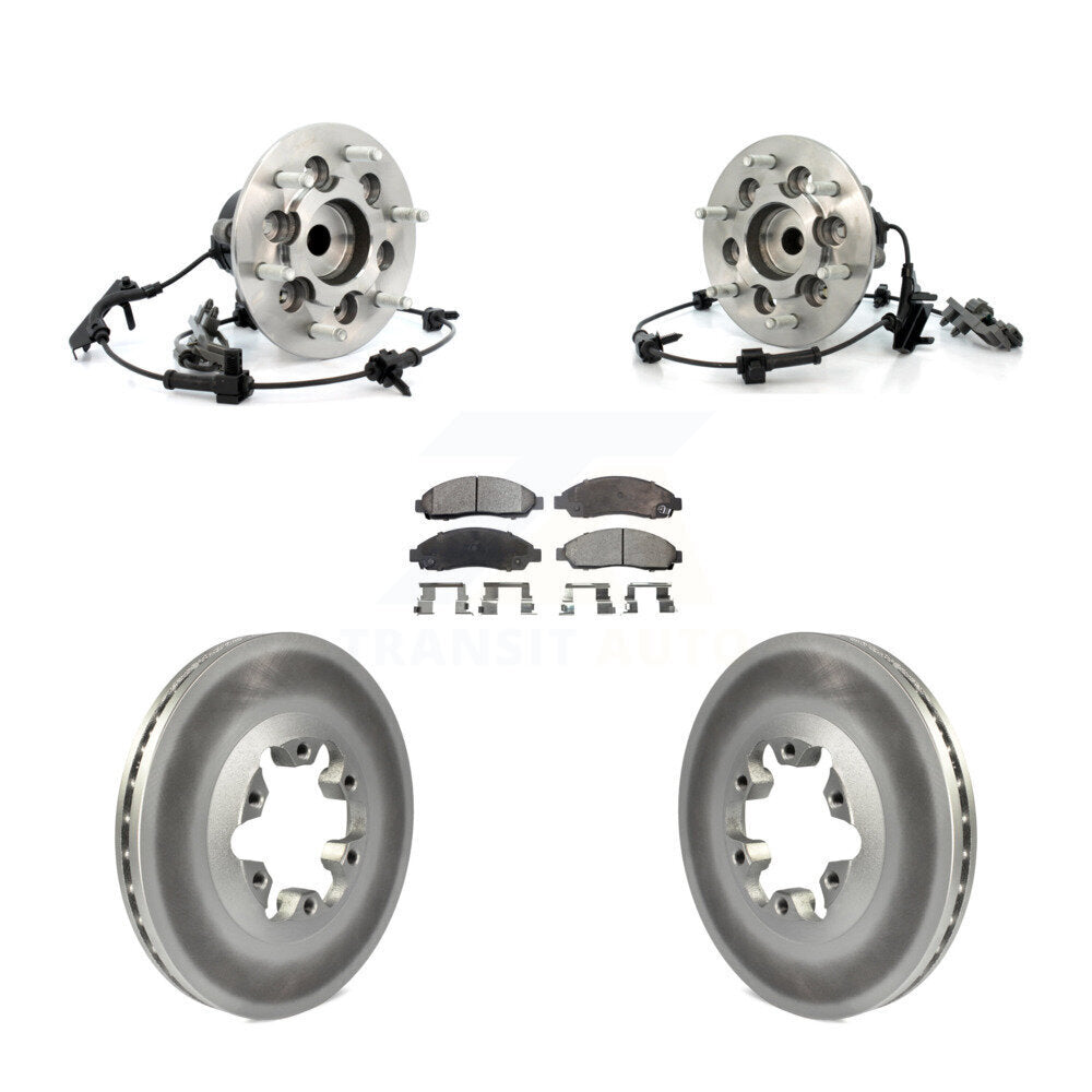 Hub Bearing Coat Brake Rotor Pad Front Kit For Chevrolet Colorado GMC Canyon RWD