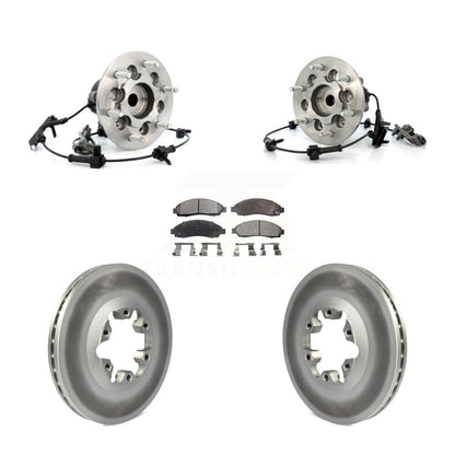 Hub Bearing Coat Brake Rotor Pad Front Kit For Chevrolet Colorado GMC Canyon RWD