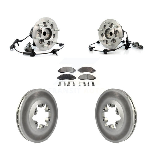 Hub Bearing Coat Brake Rotor Pad Front Kit For Chevrolet Colorado GMC Canyon RWD