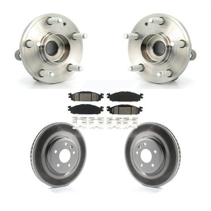 Hub Bearing Assembly Coated Disc Brake Rotor And Pad Front Kit For Ford Explorer