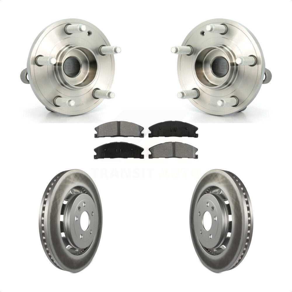 Hub Bearing Coat Brake Rotor Pads Front Kit For Ford Explorer Police Interceptor