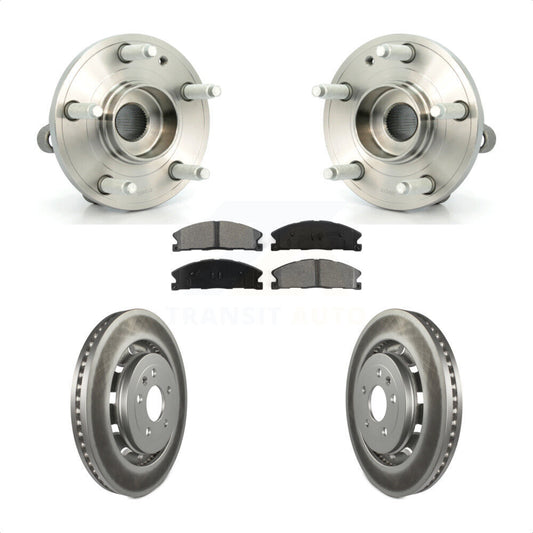 Hub Bearing Coat Brake Rotor Pads Front Kit For Ford Explorer Police Interceptor