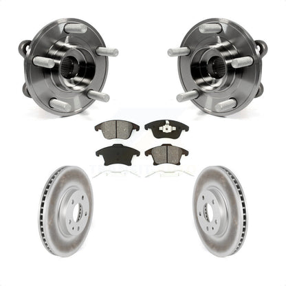Hub Bearing Assembly Coat Brake Rotor Pads Front Kit For Ford Fusion Lincoln MKZ