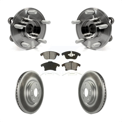 Hub Bearing Assembly Coat Brake Rotor Pads Front Kit For Ford Fusion Lincoln MKZ