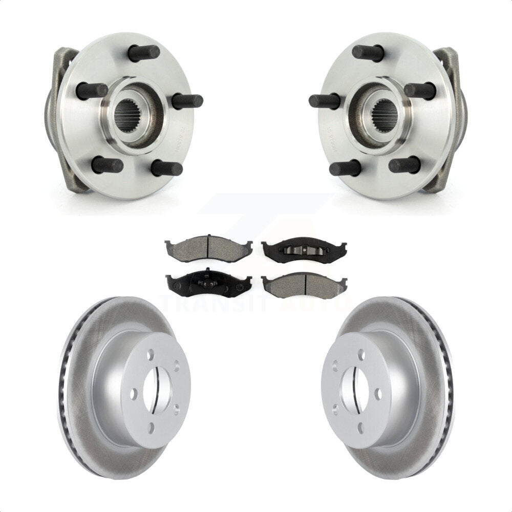 Hub Bearing Assembly Coated Brake Rotor Pad Front Kit For Jeep Grand Wagoneer TJ