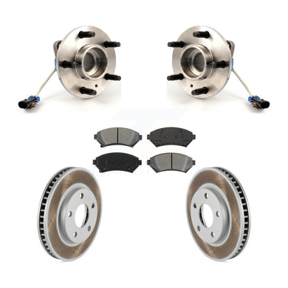 Hub Bearing Coated Brake Rotor & Pad Front Kit For Buick Pontiac Montana Century