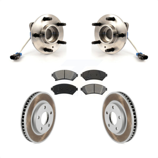 Hub Bearing Coated Brake Rotor & Pad Front Kit For Buick Pontiac Montana Century