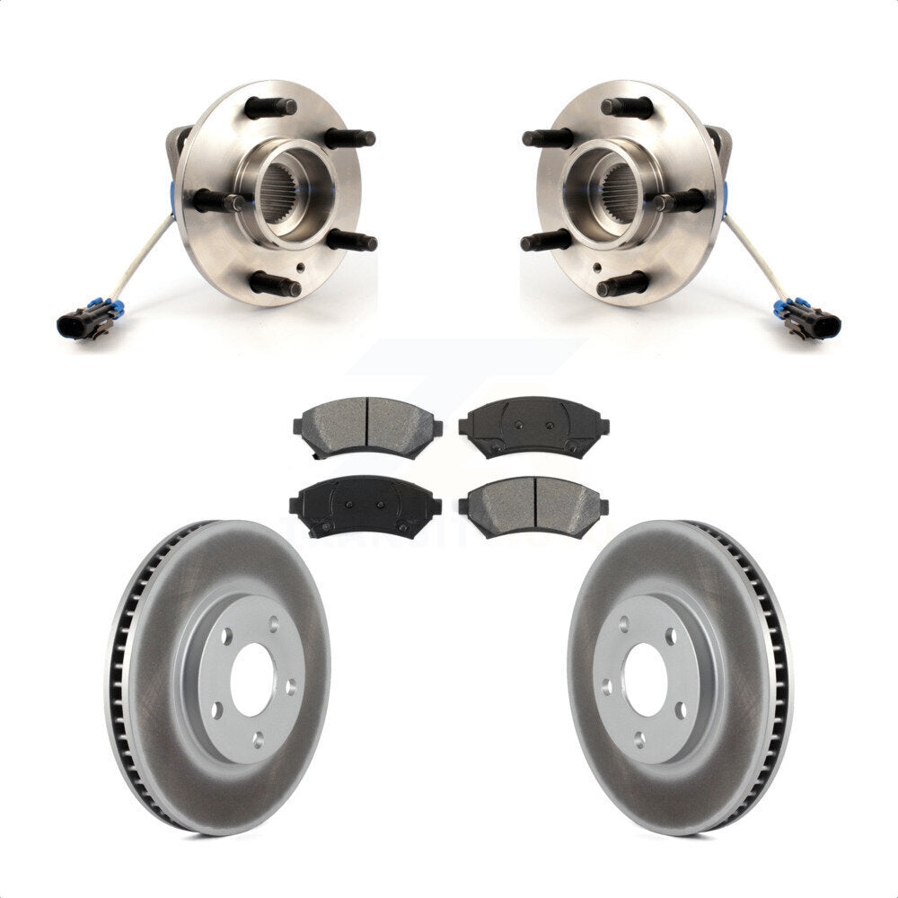 Hub Bearing Coated Brake Rotor Pads Front Kit For Chevrolet Impala Buick LeSabre