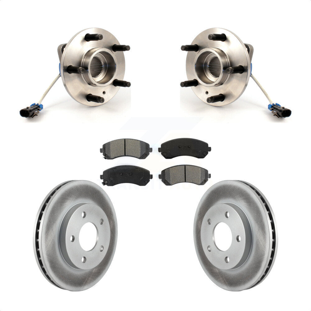 Hub Bearing Coated Brake Rotor Pads Front Kit For Buick Rendezvous Pontiac Aztek