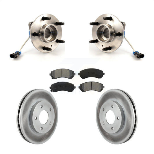 Hub Bearing Coated Brake Rotor Pads Front Kit For Buick Rendezvous Pontiac Aztek