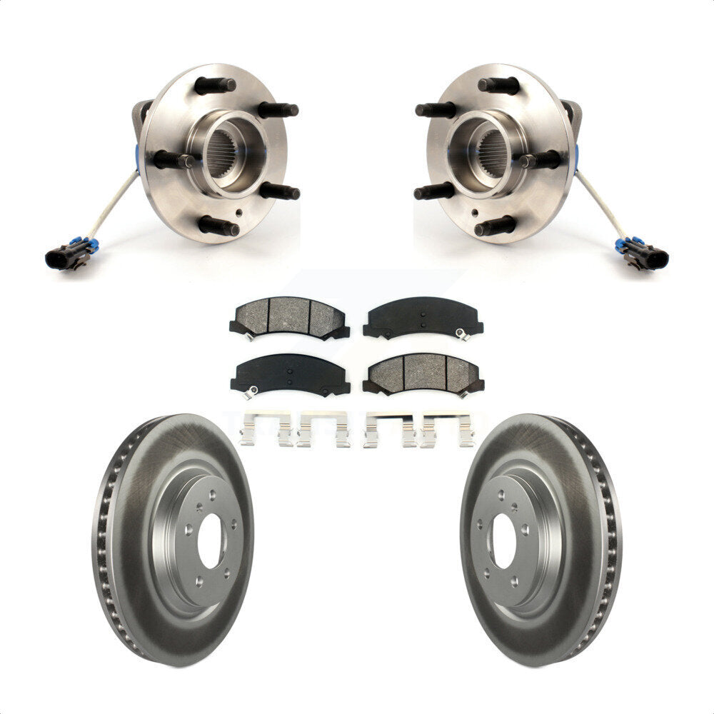 Hub Bearing Coated Brake Rotor Pads Front Kit For Buick Lucerne Chevrolet Impala