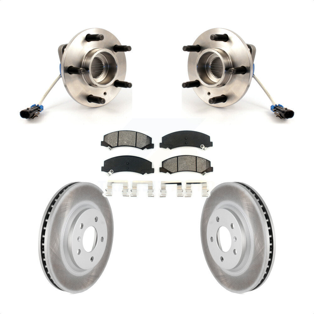 Hub Bearing Coated Brake Rotor Pads Front Kit For Chevrolet Impala Buick Lucerne