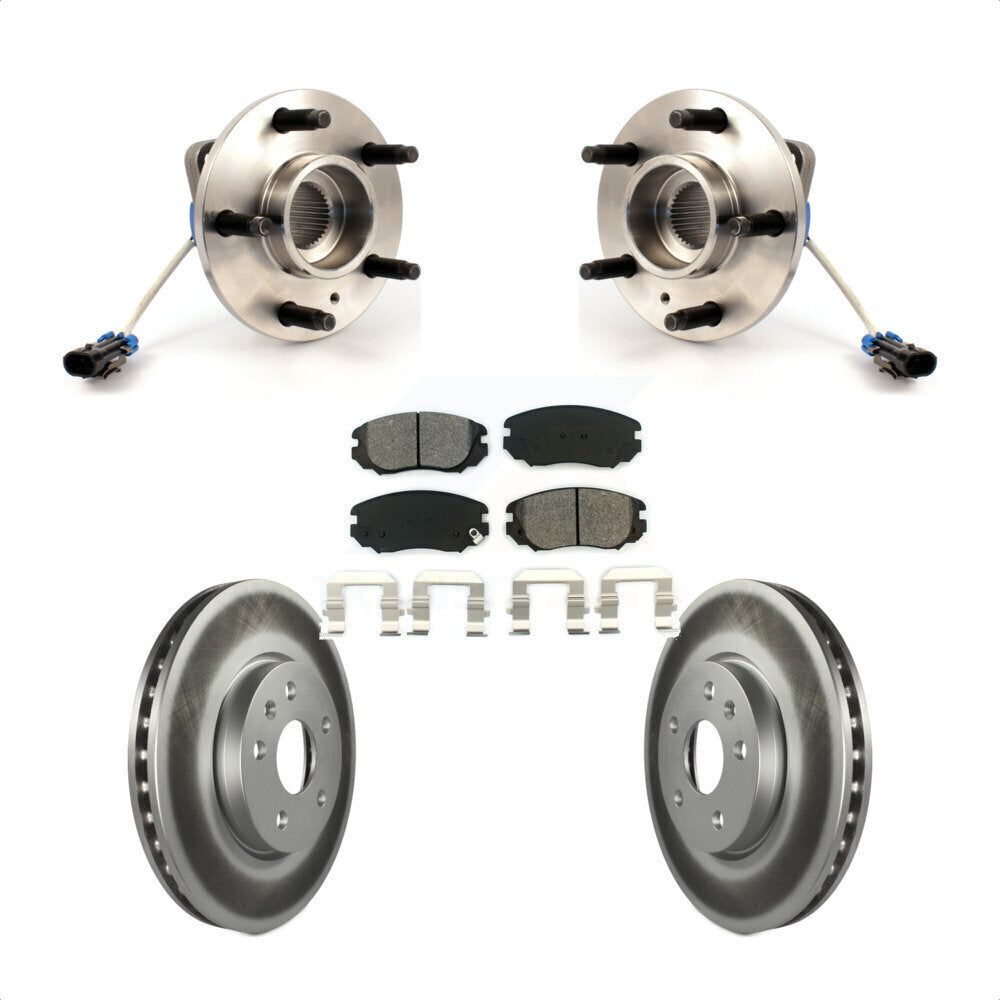 Hub Bearing Assembly Coated Disc Brake Rotor Pad Front Kit For 2010 Buick Allure