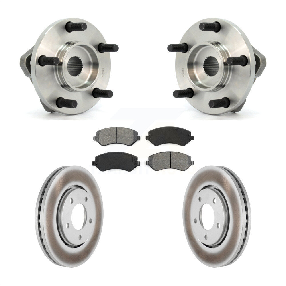 Hub Bearing Coat Brake Rotor Pad Front Kit For Dodge Caravan Grand Chrysler Town