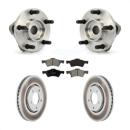 Hub Bearing Coated Brake Rotor Pads Front Kit For Dodge Caravan Chrysler Voyager