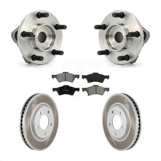 Hub Bearing Coat Brake Rotor Pad Front Kit For Dodge Grand Caravan Chrysler Town