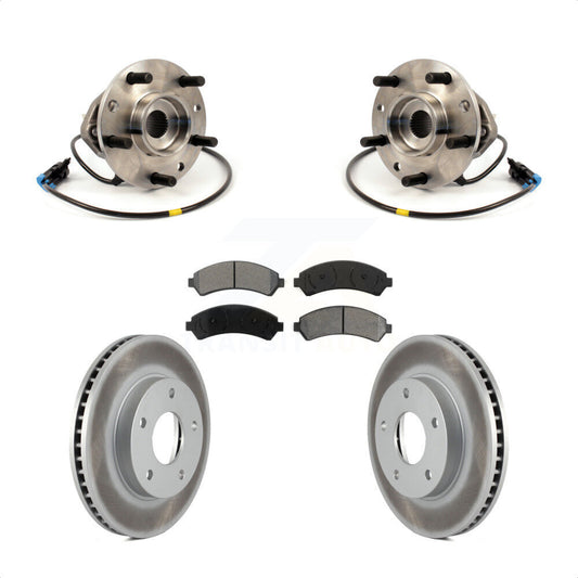 Hub Bearing Coated Brake Rotor Pads Front Kit For Chevrolet GMC Blazer S10 Jimmy