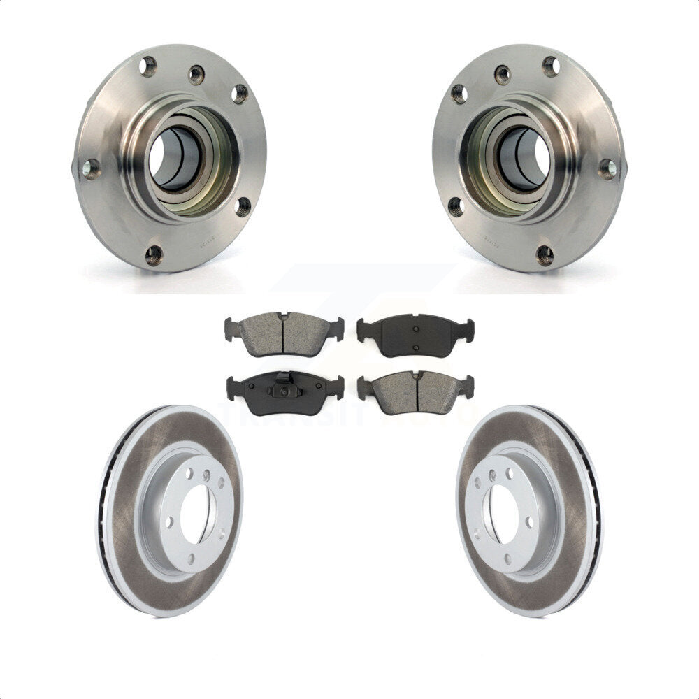 Hub Bearing Coated Brake Rotor & Pad Front Kit For BMW Z3 Z4 320i 328i 323i 318i