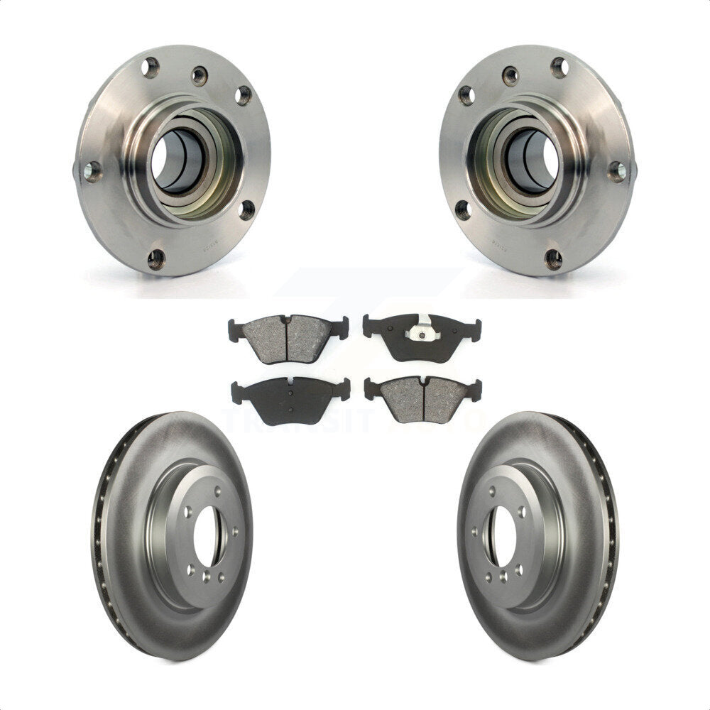 Hub Bearing Assembly Coated Disc Brake Rotor Pad Front Kit For BMW 330Ci Z4 330i