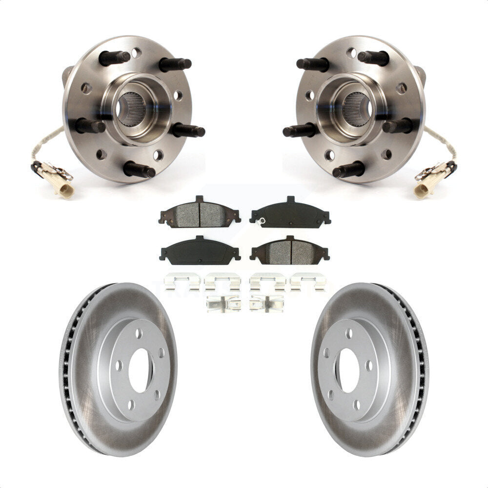 Hub Bearing Coat Brake Rotor Pad Front Kit For Pontiac Grand Am Chevrolet Malibu
