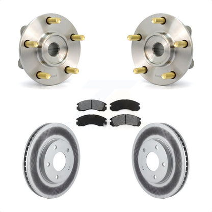 Hub Bearing Coated Brake Rotor & Pads Front Kit For 2000 Mitsubishi Eclipse 3.0L