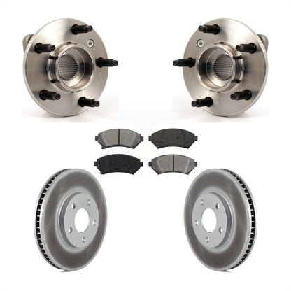 Hub Bearing Coated Brake Rotor & Pads Front Kit For Chevrolet Impala Monte Carlo