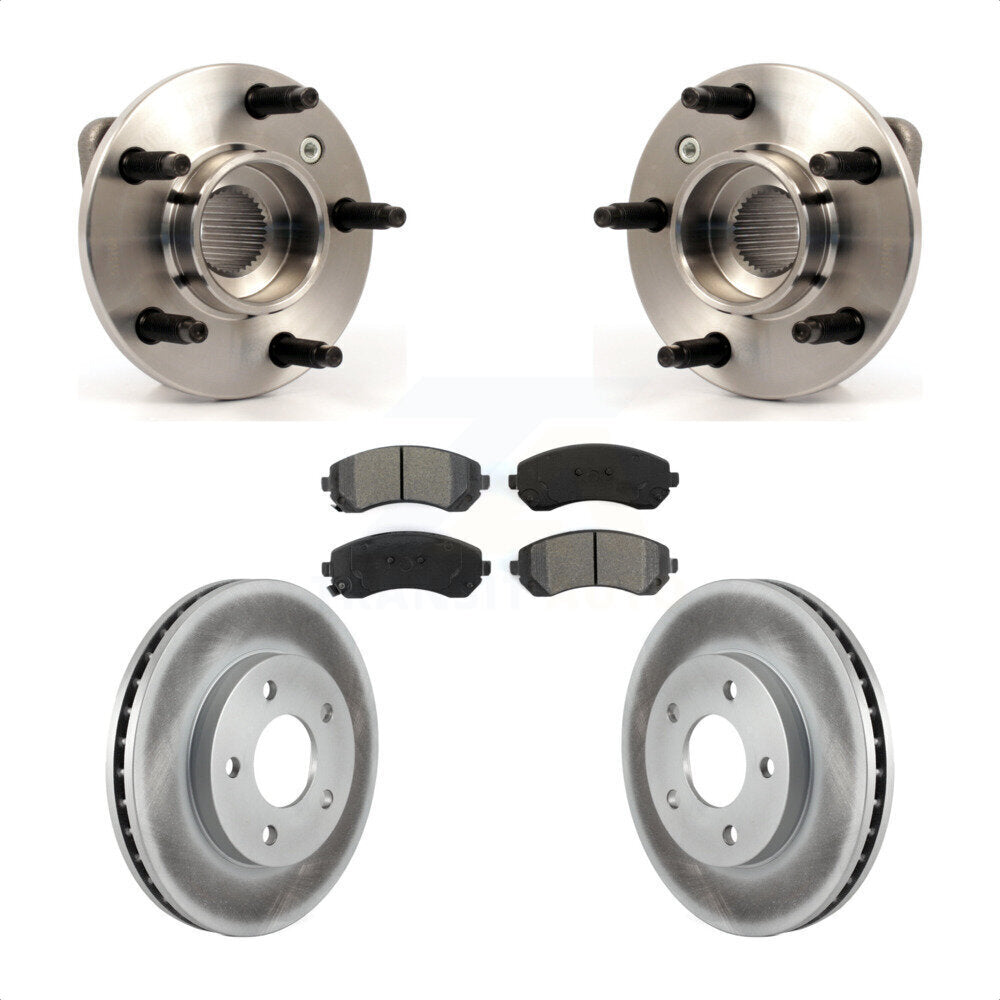 Hub Bearing Coated Brake Rotor Pads Front Kit For Buick Rendezvous Pontiac Aztek
