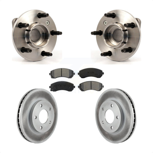 Hub Bearing Coated Brake Rotor Pads Front Kit For Buick Rendezvous Pontiac Aztek