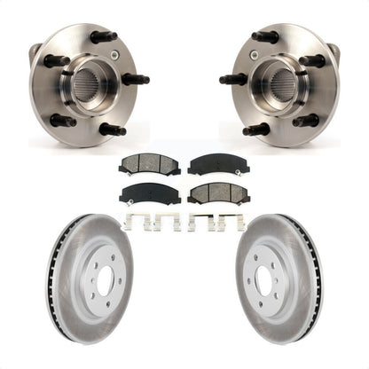 Hub Bearing Coated Brake Rotor & Pads Front Kit For Chevrolet Impala Monte Carlo