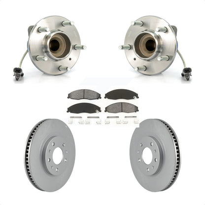 Hub Bearing Assembly Coated Disc Brake Rotor And Pads Front Kit For Cadillac CTS