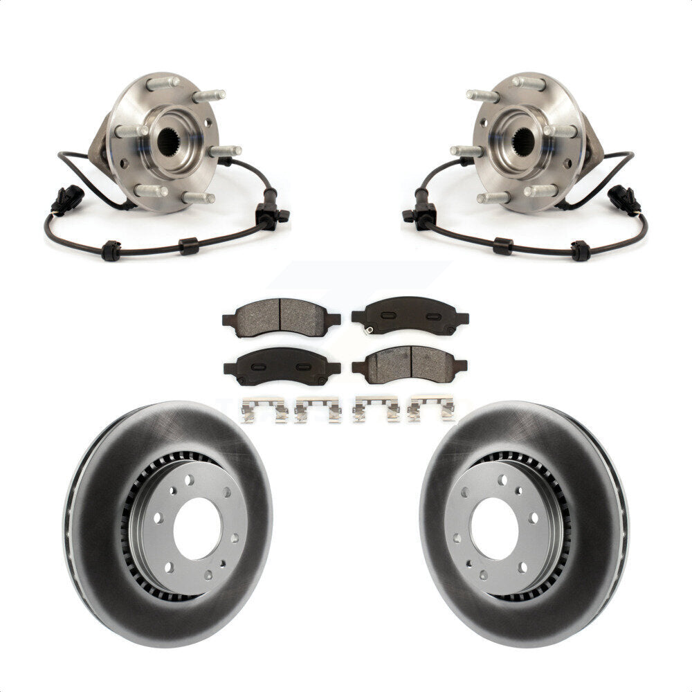 Hub Bearing Coated Brake Rotor Pad Front Kit For Chevrolet Trailblazer GMC Envoy