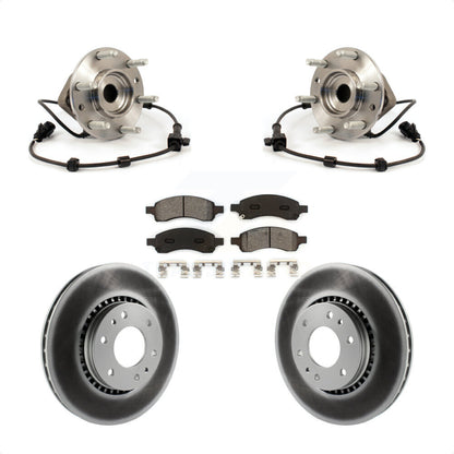 Hub Bearing Coated Brake Rotor Pad Front Kit For Chevrolet Trailblazer GMC Envoy