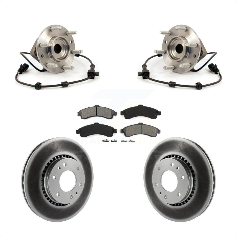 Hub Bearing Coated Brake Rotor Pad Front Kit For Chevrolet GMC Trailblazer Envoy