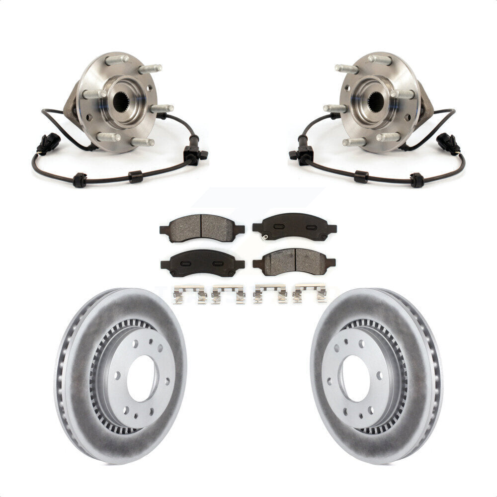 Hub Bearing Coated Brake Rotor Pad Front Kit For Chevrolet Trailblazer GMC Envoy
