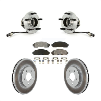 Hub Bearing Coated Brake Rotor & Pads Front Kit For Saturn Vue Chevrolet Equinox