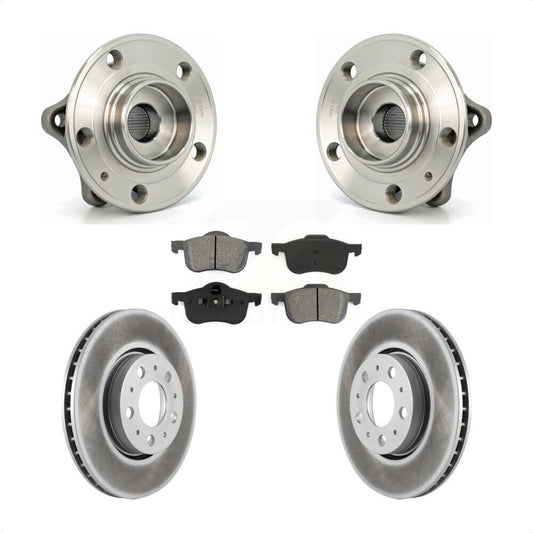 Hub Bearing Assembly Coated Brake Rotor Pad Front Kit For Volvo S60 XC70 V70 S80