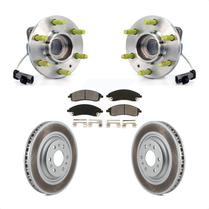 Hub Bearing Coated Disc Brake Rotor Pad Front Kit For 2004-2009 Cadillac SRX AWD
