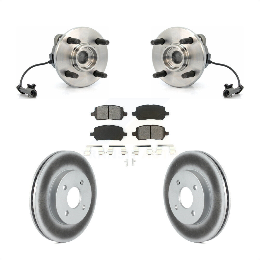 Hub Bearing Coated Brake Rotor Pad Front Kit For Chevrolet Cobalt Pontiac G5 Ion