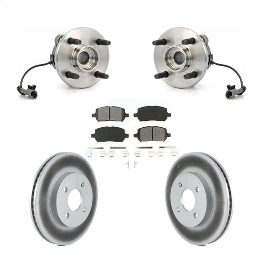 Hub Bearing Coated Brake Rotor Pad Front Kit For Chevrolet Cobalt Pontiac G5 Ion