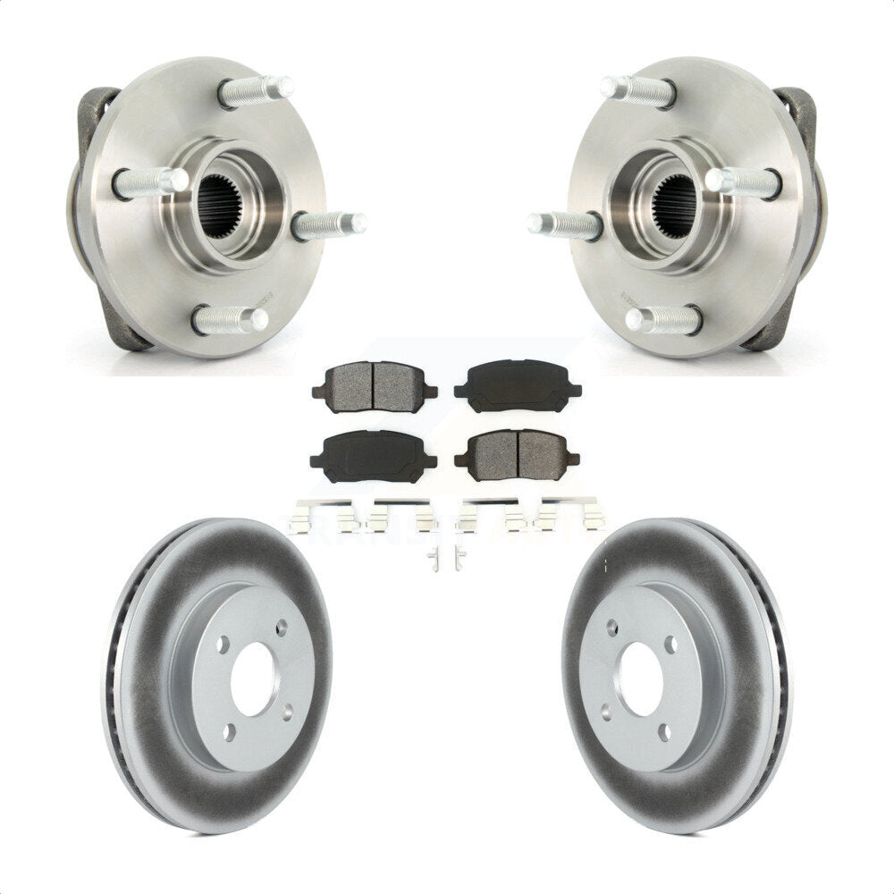 Hub Bearing Coated Brake Rotor Pad Front Kit For Chevrolet Cobalt Pontiac G5 Ion