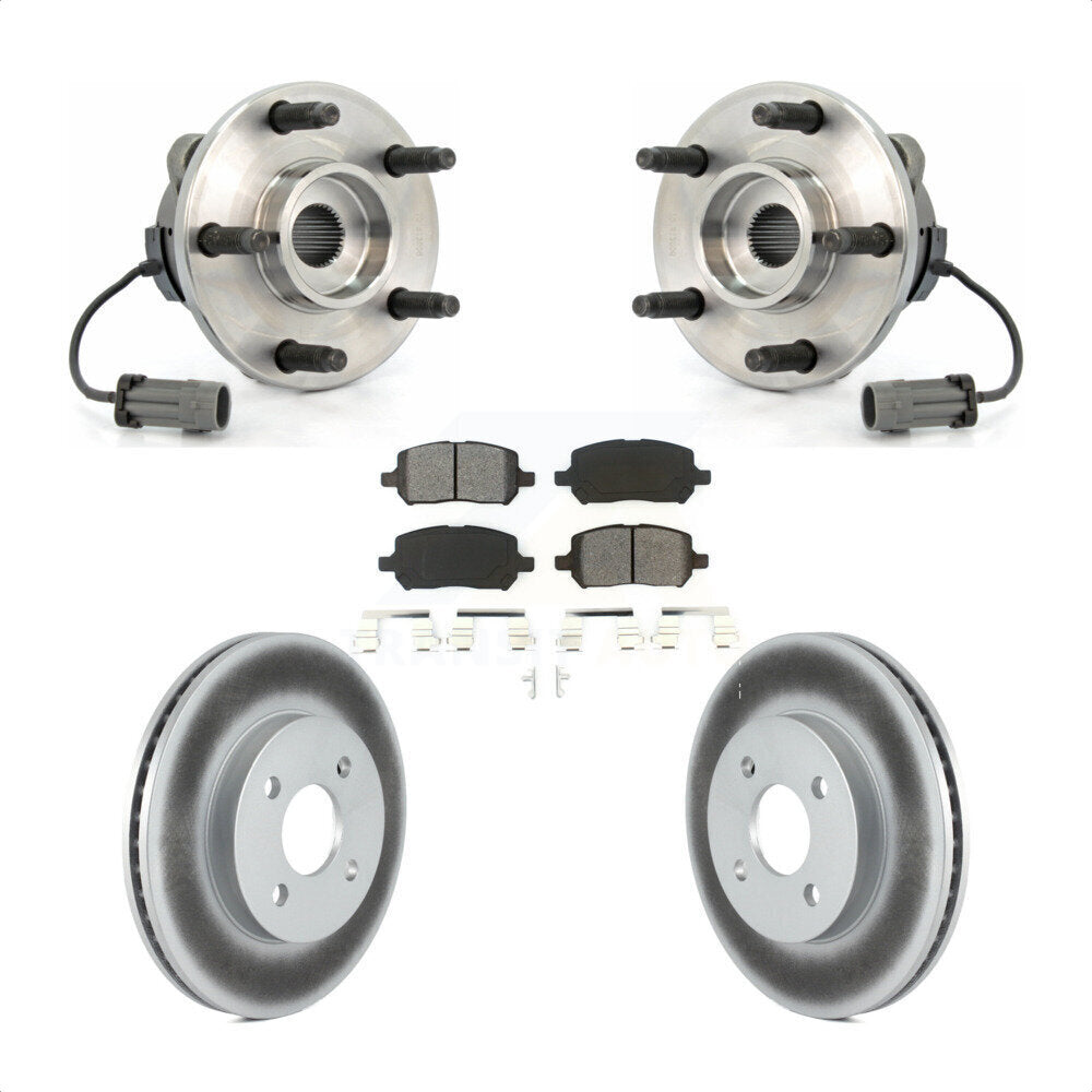 Hub Bearing Coated Disc Brake Rotor Pad Front Kit For Saturn Ion Pontiac Pursuit