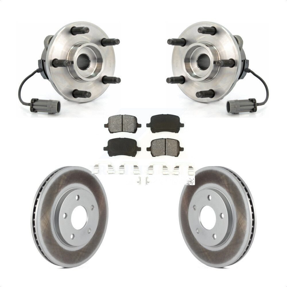 Hub Bearing Assembly Coated Disc Brake Rotor And Pad Front Kit For Chevrolet HHR