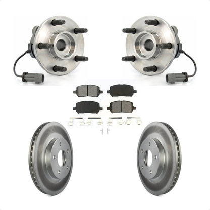 Hub Bearing Coated Brake Rotor And Pad Front Kit For Chevrolet Cobalt Pontiac G5