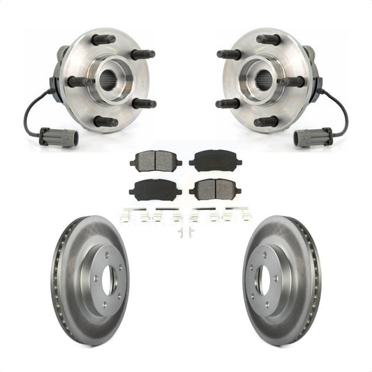 Hub Bearing Coated Brake Rotor And Pad Front Kit For Chevrolet Cobalt Pontiac G5