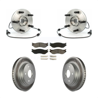 Hub Bearing Assembly Coat Brake Rotor Pads Front Kit For 2004-2005 Dodge Durango