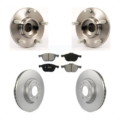 Hub Bearing Assembly Coated Disc Brake Rotor And Pads Front Kit For Mazda 3 2.3L