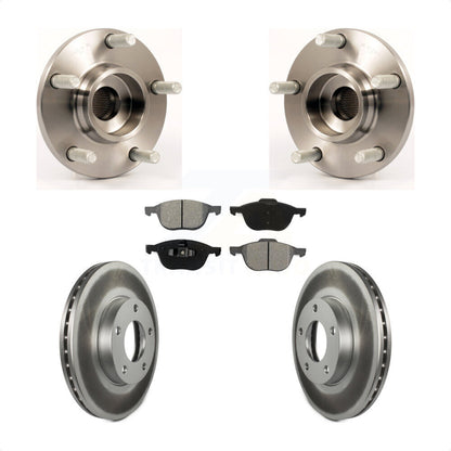 Hub Bearing Assembly Coated Disc Brake Rotor And Pads Front Kit For Mazda 3 2.0L