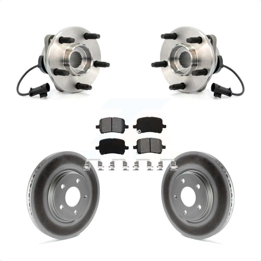 Hub Bearing Coated Brake Rotor Pad Front Kit For Chevrolet Malibu HHR Pontiac G6