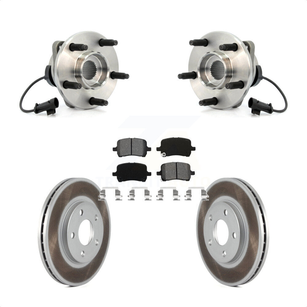 Hub Bearing Assembly Coated Disc Brake Rotor Pads Front Kit For Chevrolet Malibu
